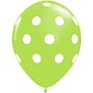 JAM Paper® Party Balloons, 12 Inch Latex Balloons, Lime Green Polka Dot, 36/Pack (377834392A)