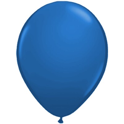 JAM Paper® Party Balloons, 12 Inch Latex Balloons, Blue, 36/Pack (377834371A)