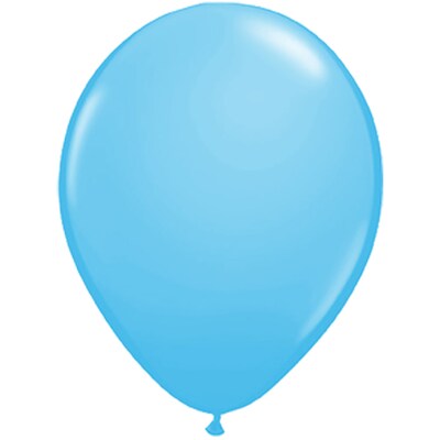 JAM Paper® Party Balloons, 12 Inch Latex Balloons, Light Blue, 36/Pack (377834372A)
