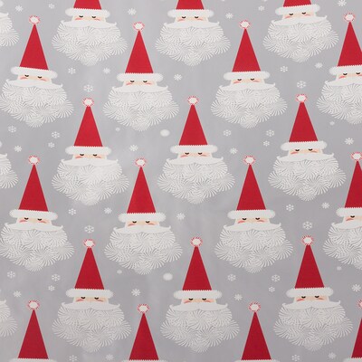 JAM Paper Christmas Wrapping Paper, 12 Sq. Ft, Snowflake Santa (165534549)