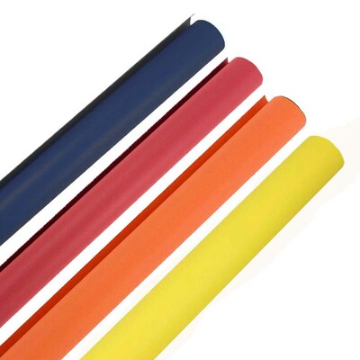 JAM Paper Wrapping Paper, 25 Sq. ft. x 30, Autumn Colors, 4 Rolls/Pack (170128191ASSTAH)