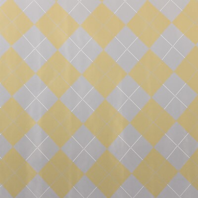 JAM Paper Christmas Wrapping Paper, 12 Sq. Ft, Silver & Gold Argyle (165534329)