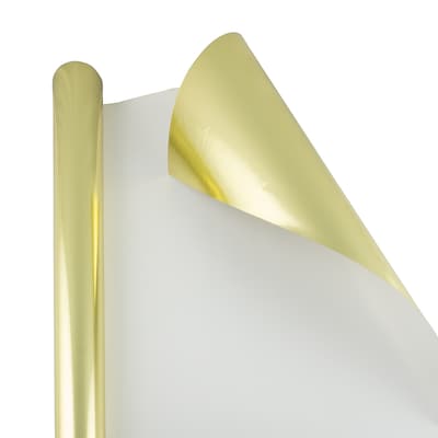 JAM Paper® Gift Wrap, Metallic Wrapping Paper, 25 Sq. Ft, Gold Foil, Roll Sold Individually (165F25GO)
