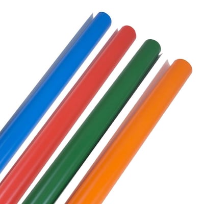 JAM Paper Wrapping Paper, 25 Sq. ft. x 30, Primary Colors Assortment, 4 Rolls/Set (165S25ASSTPR)