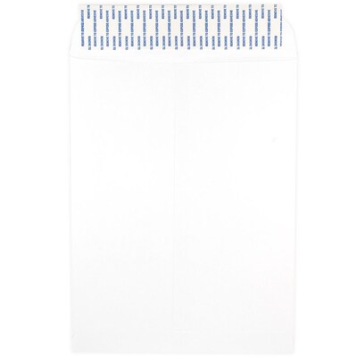 JAM Paper® 9 x 12 Open End Catalog Envelopes with Peel and Seal Closure, White, 25/Pack (356828780A)