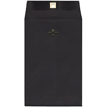 JAM Paper Open End Catalog Envelopes with Clasp Closure, 6 x 9, Black, 50/Pack (87915I)