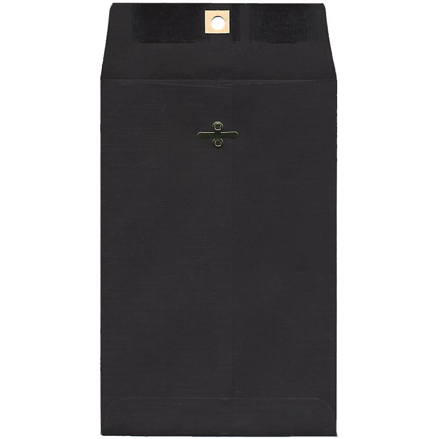 JAM Paper Open End Catalog Envelopes with Clasp Closure, 6 x 9, Black, 50/Pack (87915I)