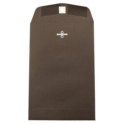 JAM Paper Clasp Catalog Envelope, 6 x 9, Chocolate Brown, 25/Pack (234784F)
