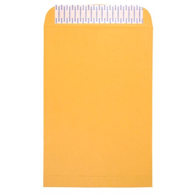 JAM Paper Peel & Seal Open End Catalog Envelope, 12 1/2 x 18 1/2, Brown, 250/Pack (13034275)