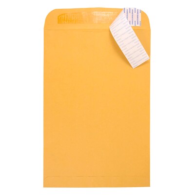 JAM Paper Peel & Seal Open End Catalog Envelope, 12 1/2 x 18 1/2, Brown, 250/Pack (13034275)