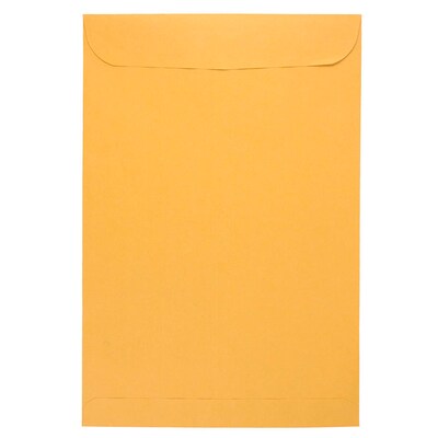 JAM Paper Peel & Seal Open End Catalog Envelope, 12 1/2" x 18 1/2", Brown, 250/Pack (13034275)
