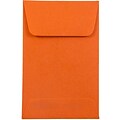 JAM Paper® #1 Coin Business Colored Envelopes, 2.25 x 3.5, Orange Recycled, 100/Pack (352627815F)