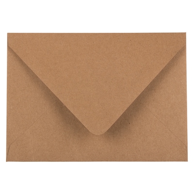 JAM Paper® A6 V-Flap Invitation Envelopes, 4.75 x 6.5, Brown Kraft Paper Bag, 25/Pack (63134660)