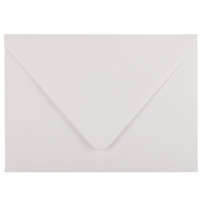 JAM Paper A7 Invitation Envelopes with Euro Flap, 5 1/4 x 7 1/4, White, 50/Pack (40234670I)