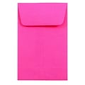 JAM Paper® #1 Coin Business Colored Envelopes, 2.25 x 3.5, Ultra Fuchsia Pink, 100/Pack (352927832F)