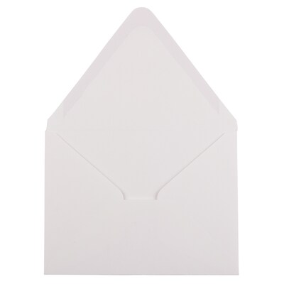 JAM Paper® A2 Invitation Envelopes with Euro Flap, 4.375 x 5.75, White, 25/Pack (40234669)