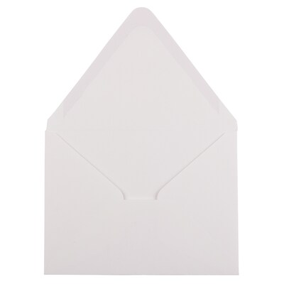 JAM Paper A2 Invitation Envelopes with Euro Flap, 4 3/8 x 5 3/4, White, 50/Pack (40234669I)