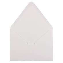 JAM Paper® A2 Invitation Envelopes with Euro Flap, 4.375 x 5.75, White, 25/Pack (40234669)