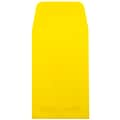 JAM Paper® #1 Coin Business Colored Envelopes, 2.25 x 3.5, Yellow Recycled, 100/Pack (353127843F)