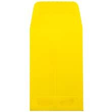 JAM Paper® #1 Coin Business Colored Envelopes, 2.25 x 3.5, Yellow Recycled, 100/Pack (353127843F)