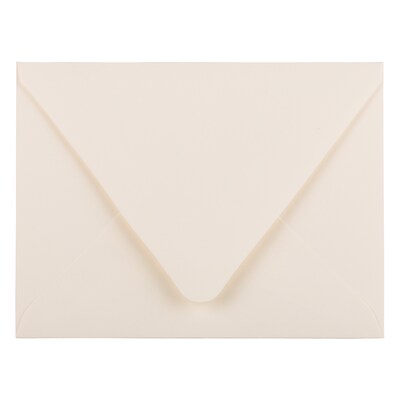 JAM Paper A2 Invitation Envelopes with Euro Flap, 4 3/8" x 5 3/4", Ivory, 50/Pack (235034673I)