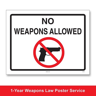 ComplyRight™ Weapons Law Poster Service, Oklahoma, 11 x 8.5 (U1200CWPOK)