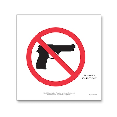 ComplyRight Weapons Law Posters, Illinois, 6 x 5.63 (E8077IL)