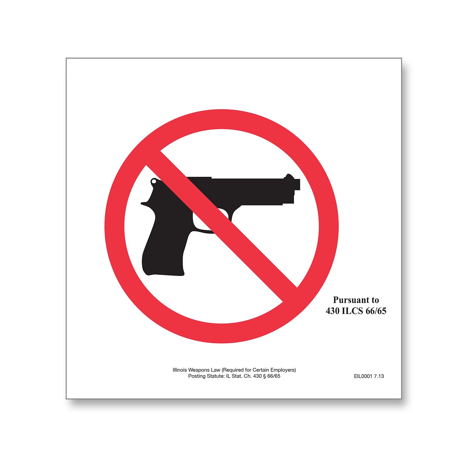 ComplyRight Weapons Law Posters, Illinois, 6 x 5.63 (E8077IL)