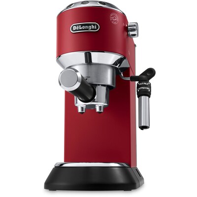 DeLonghi Dedica Deluxe (EC685R) 15-Bar Pump Espresso Machine with Rapid Cappuccino System, Red