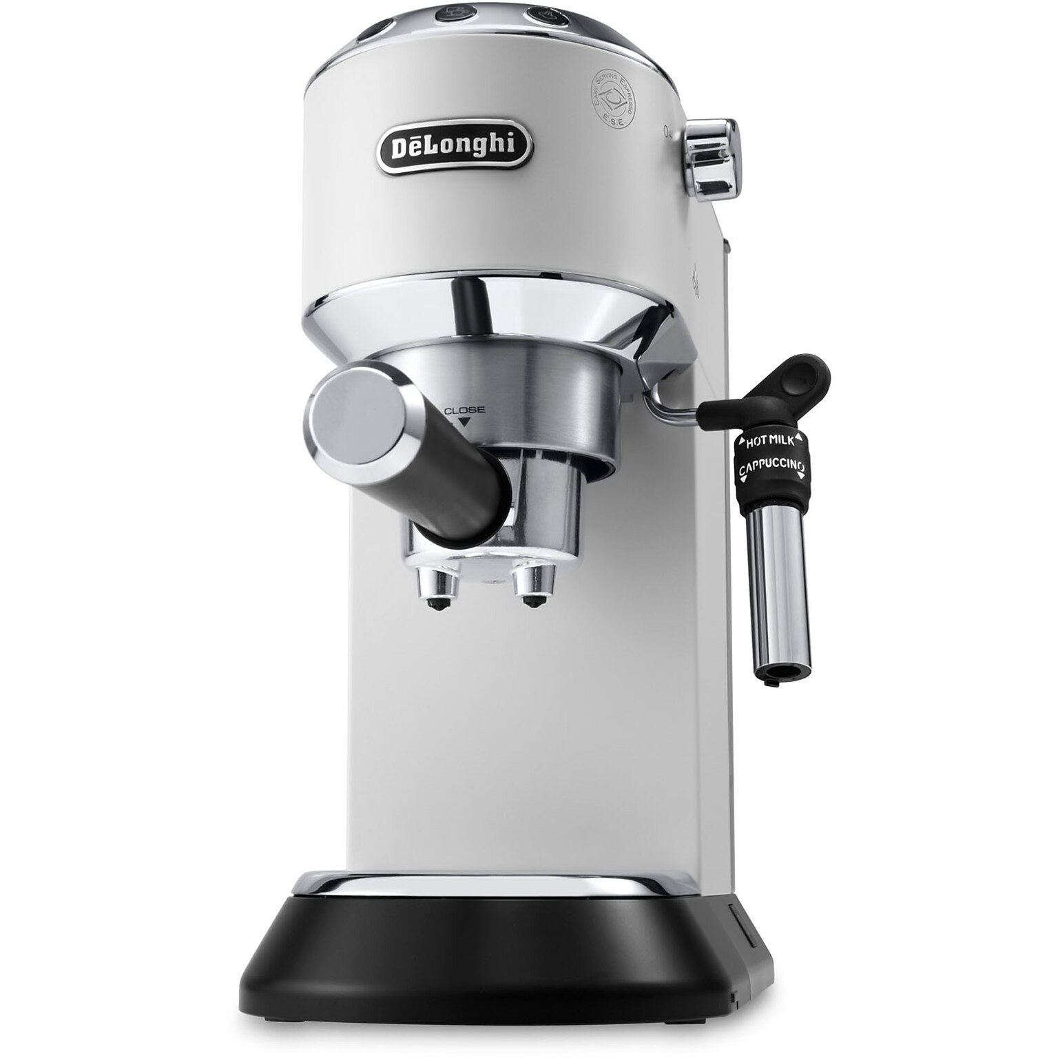 DeLonghi Dedica Deluxe (EC685W) 15-Bar Pump Espresso Machine with Rapid Cappuccino System, White