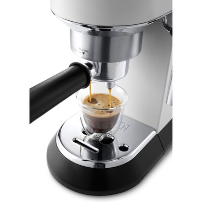DeLonghi Dedica Deluxe (EC685W) 15-Bar Pump Espresso Machine with Rapid Cappuccino System, White