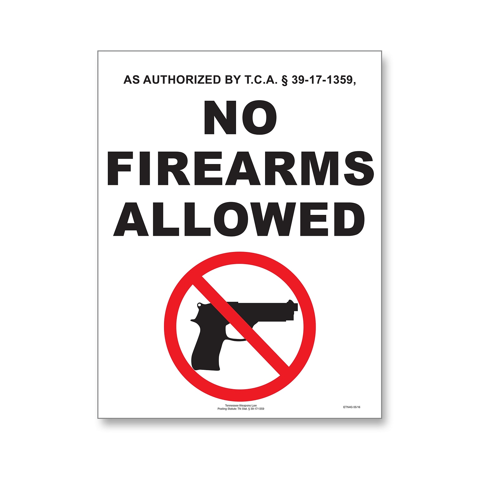 ComplyRight™ Weapons Law Posters, Tennessee (E8077TN)