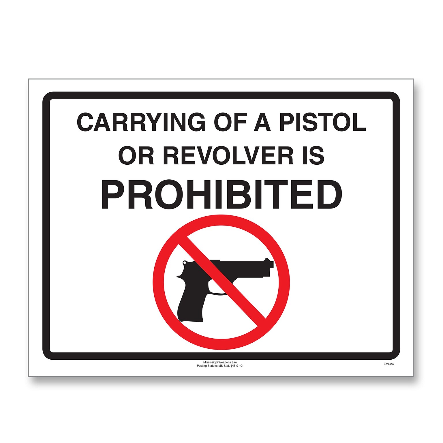 ComplyRight Weapons Law Posters, Mississippi, 11 x 8.5 (E8077MS)