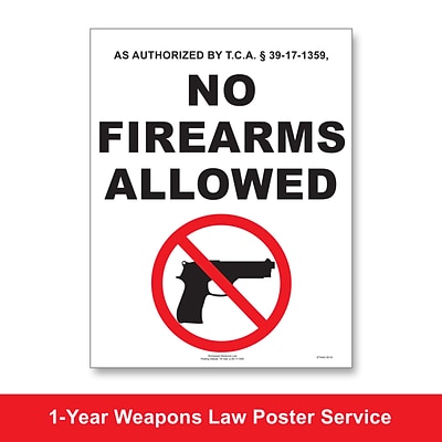 ComplyRight™ Weapons Law Poster Service,Tennessee (U1200CWPTN)