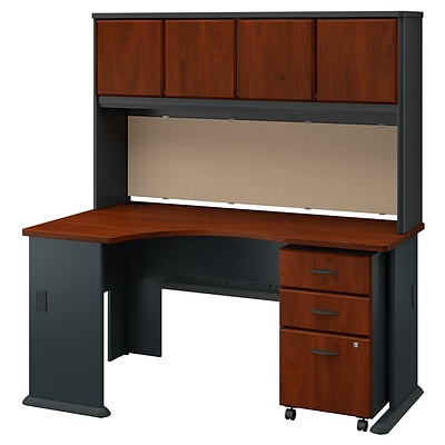 Bush Business Furniture Cubix Left Corner Desk With Hutch And