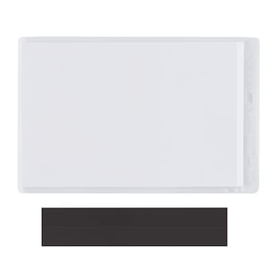 SuperScan Magnetic Vinyl Envelopes, 3 x 5, Clear, 50/Carton (LH141)