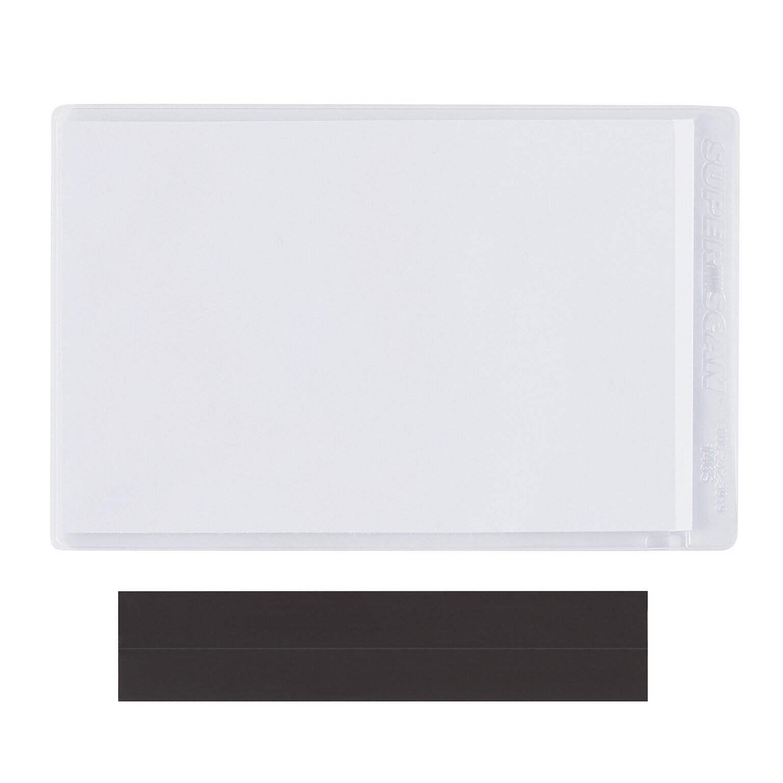 SuperScan Magnetic Vinyl Envelopes, 3 x 5, Clear, 50/Carton (LH141)