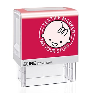 Mine Textile Stamp, 1 1/2 x 1 1/2, Black