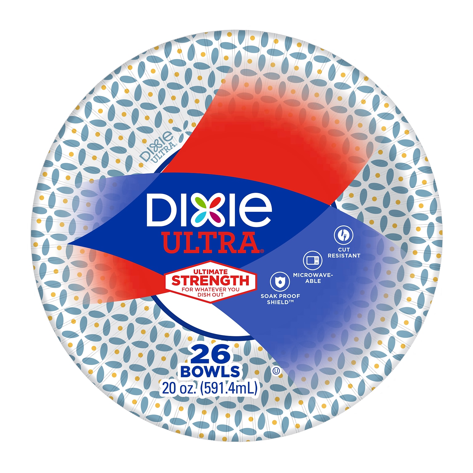 Dixie Ultra® Soak Proof Shield 20 Ounce Capacity Paper Bowl, Pack of 26 (15259)