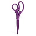 JAM Paper® Heavy Duty Multi-Purpose Precision Scissors, 8 Inch, Purple, Stainless Steel Blades, Sold Individually (342PU)
