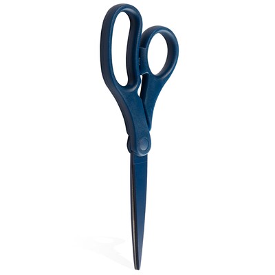 JAM Paper® Heavy Duty Multi-Purpose Precision Scissors, 8 Inch, Navy Blue, Stainless Steel Blades, S