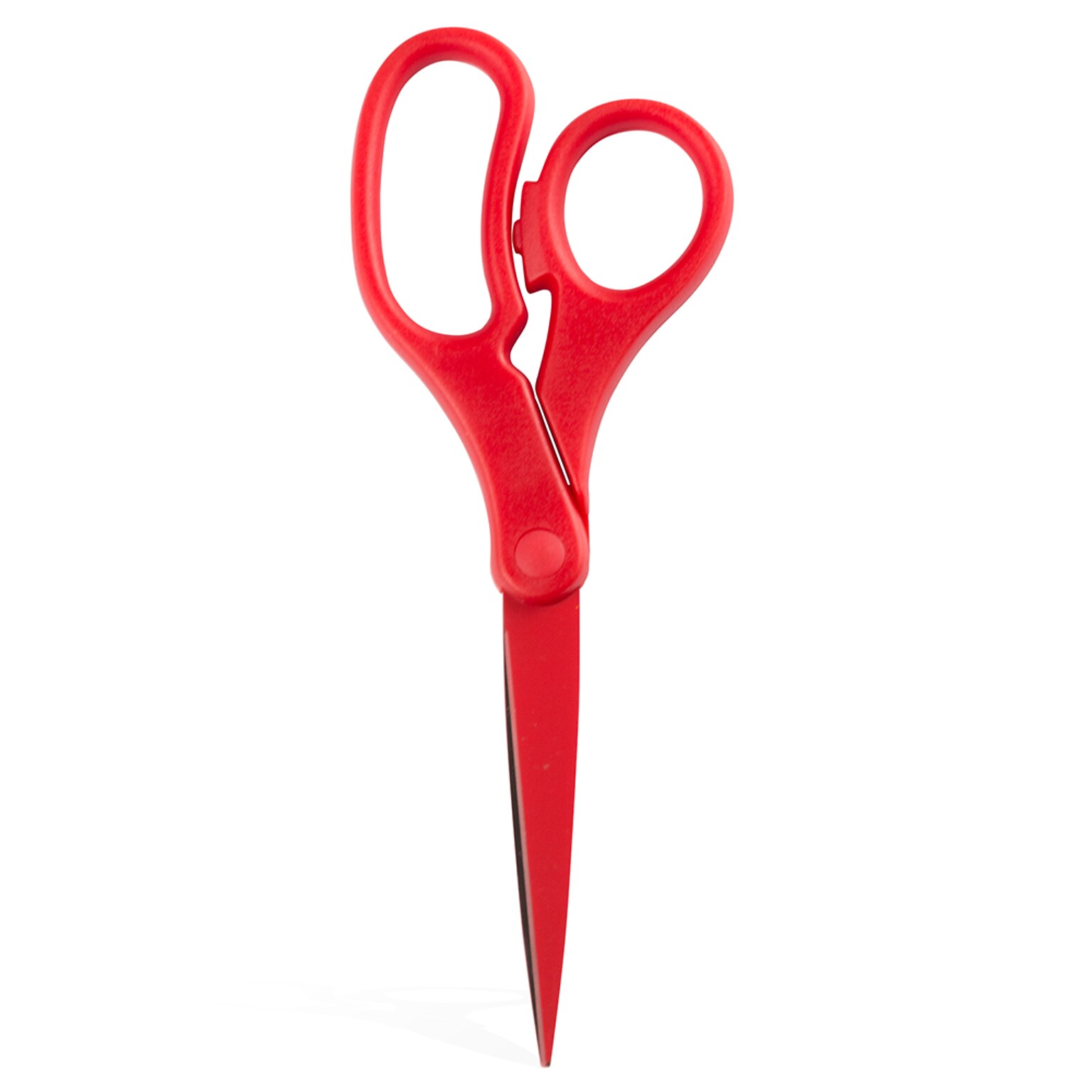 JAM Paper 8 Plastic General Purpose Scissors, Pointed Tip, Red (342RE)