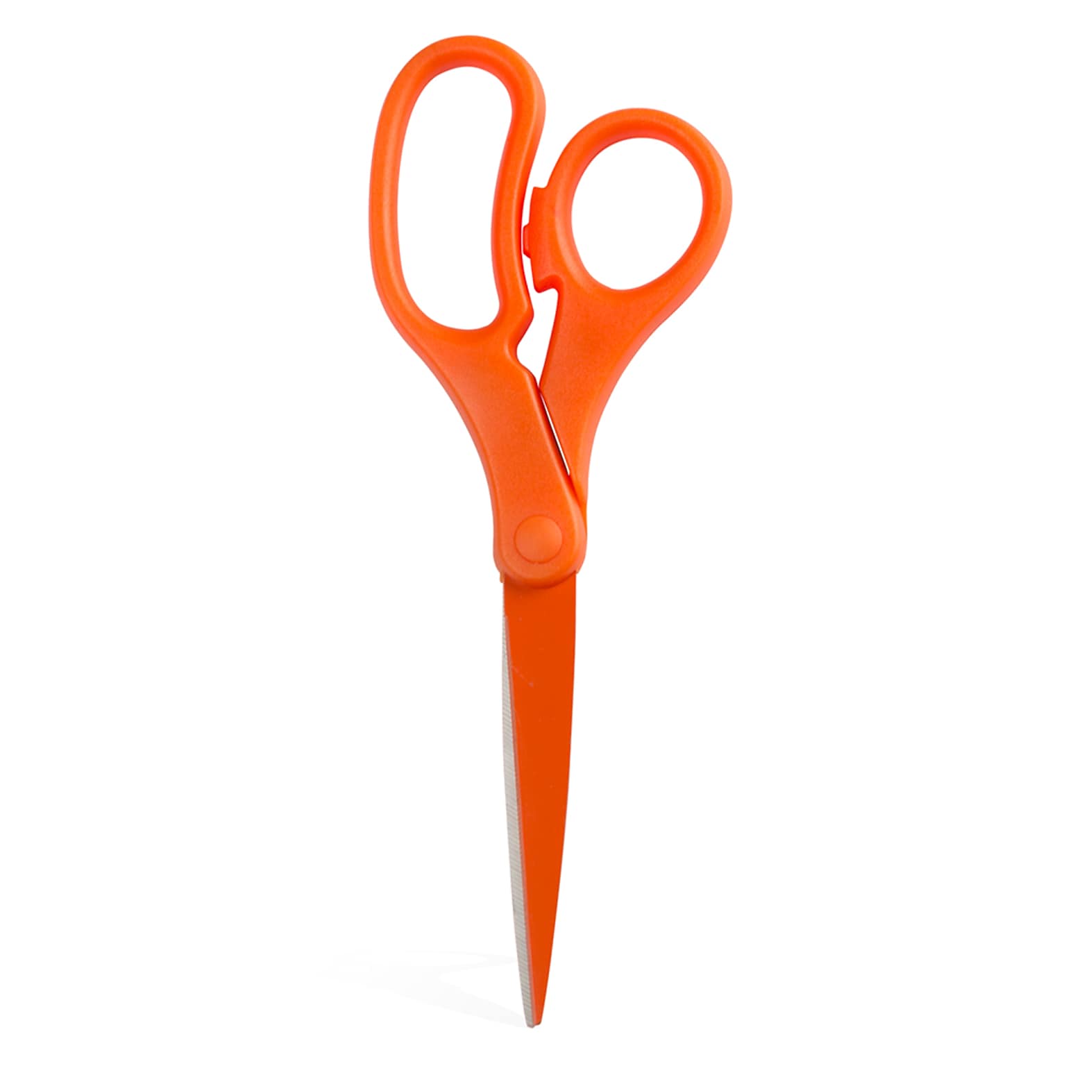 JAM Paper 8 Plastic General Purpose Scissors, Pointed Tip, Orange (342OR)