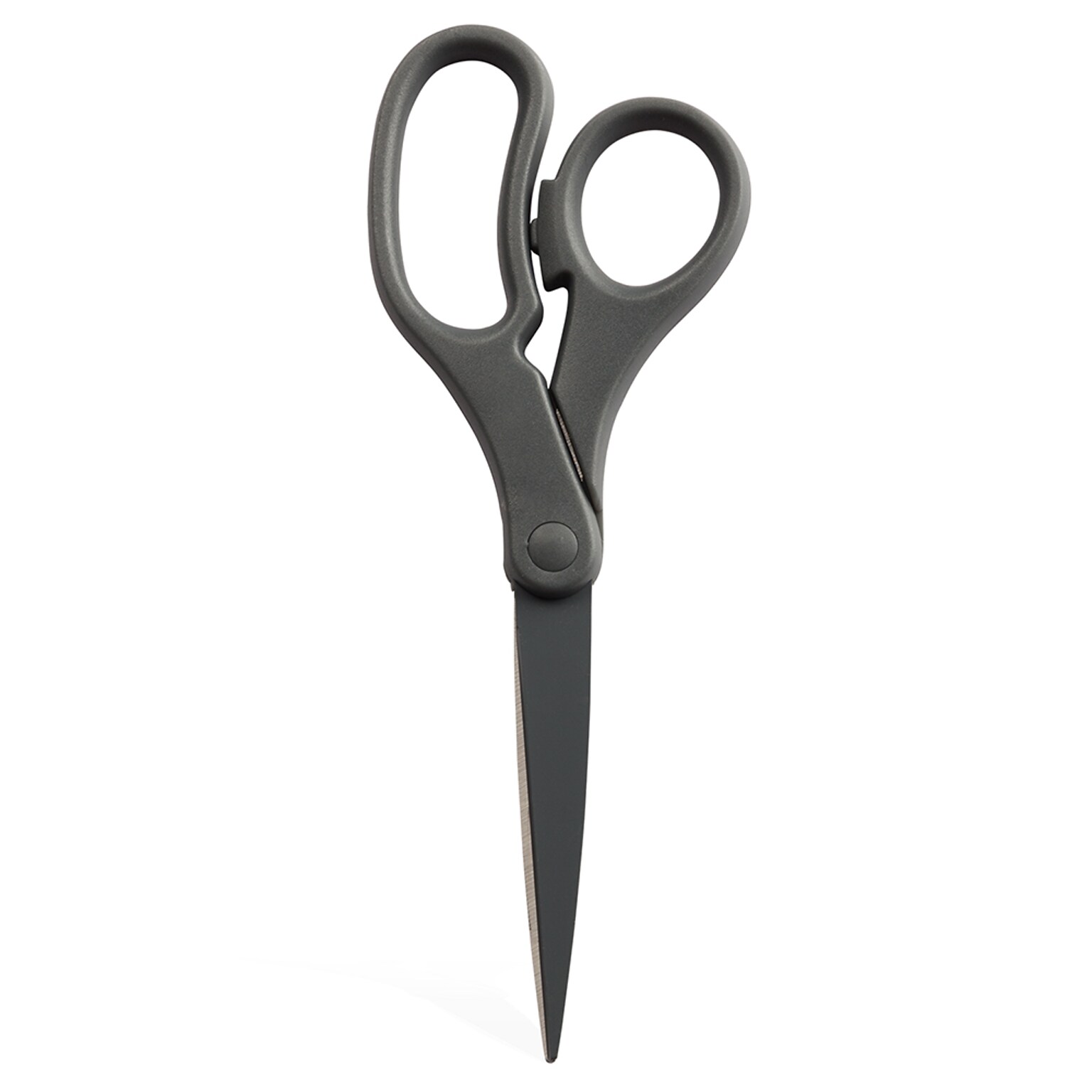 JAM Paper 8 Plastic General Purpose Scissors, Pointed Tip, Grey (342GY)