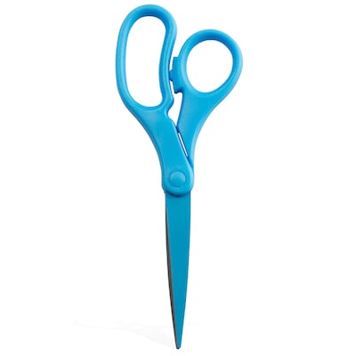 JAM Paper® Heavy Duty Multi-Purpose Precision Scissors, 8 Inch, Blue, Stainless Steel Blades, Sold I