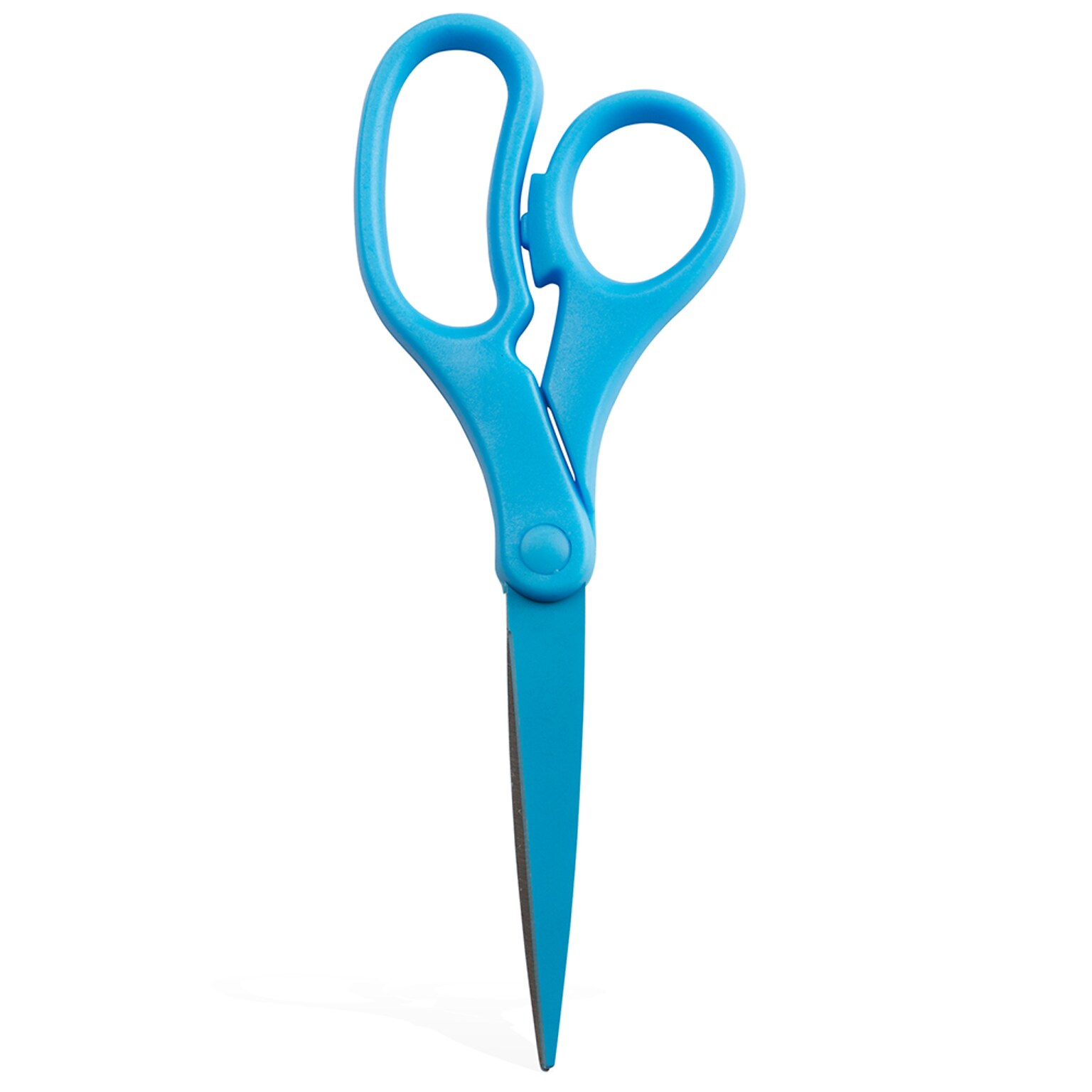JAM Paper 8 Plastic General Purpose Scissors, Pointed Tip, Blue (342BU)
