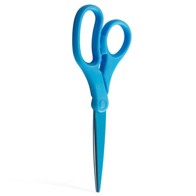 JAM Paper® Heavy Duty Multi-Purpose Precision Scissors, 8 Inch, Blue, Stainless Steel Blades, Sold I
