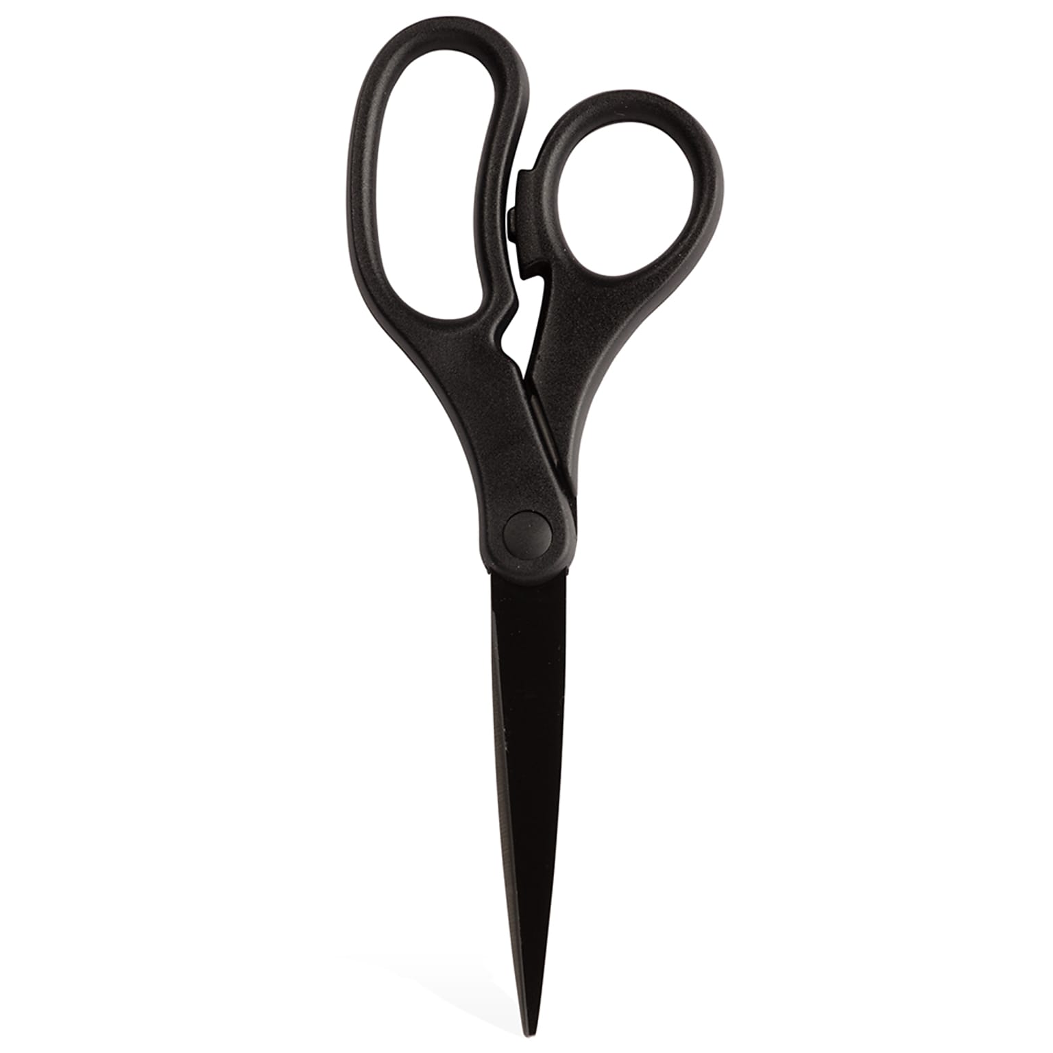 JAM Paper 8 Plastic General Purpose Scissors, Pointed Tip, Black (342BL)