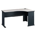 Bush Business Furniture Cubix Right Corner Desk, Slate/White Spectrum, Installed (WC84863FA)
