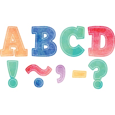 Teacher Created Resources 3 Watercolor Bold Block Magnetic Letters, Assorted (TCR77360)